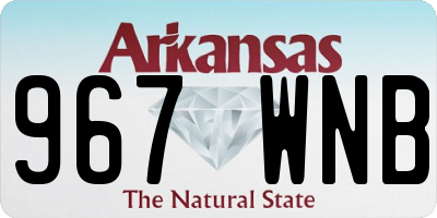 AR license plate 967WNB