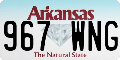 AR license plate 967WNG