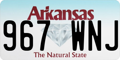 AR license plate 967WNJ