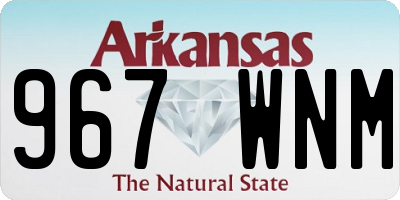 AR license plate 967WNM