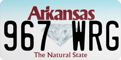 AR license plate 967WRG
