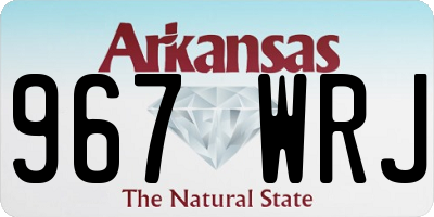 AR license plate 967WRJ