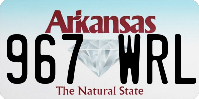 AR license plate 967WRL