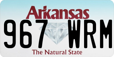 AR license plate 967WRM