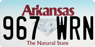 AR license plate 967WRN