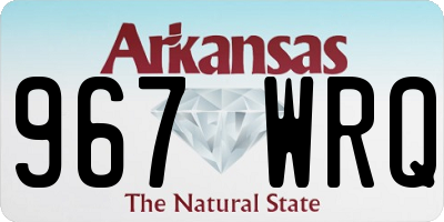 AR license plate 967WRQ