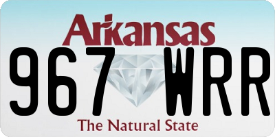 AR license plate 967WRR