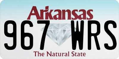 AR license plate 967WRS