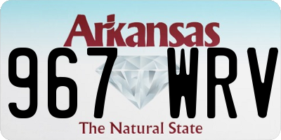 AR license plate 967WRV