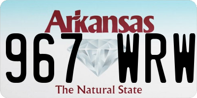 AR license plate 967WRW