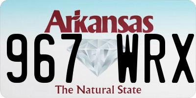 AR license plate 967WRX