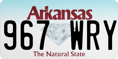 AR license plate 967WRY