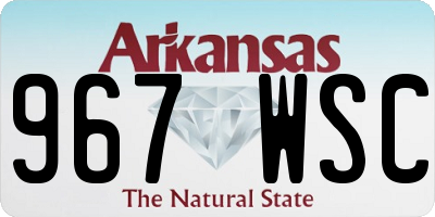 AR license plate 967WSC