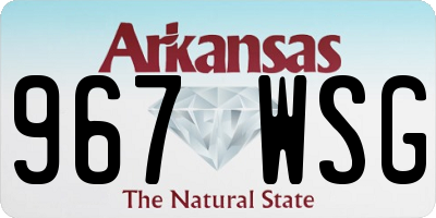 AR license plate 967WSG