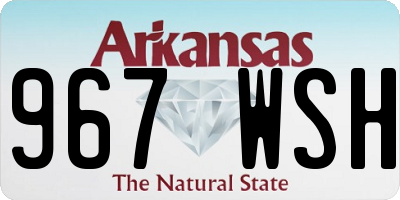 AR license plate 967WSH