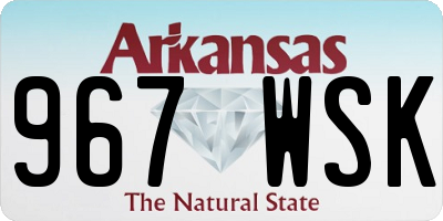 AR license plate 967WSK