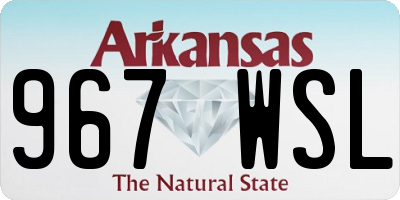AR license plate 967WSL