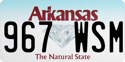 AR license plate 967WSM