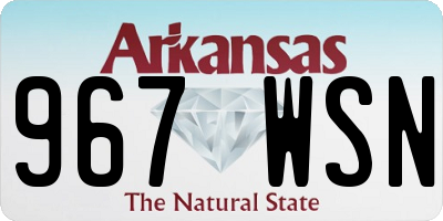 AR license plate 967WSN
