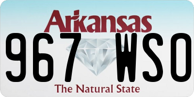 AR license plate 967WSO