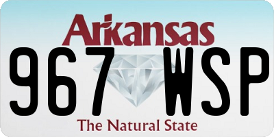 AR license plate 967WSP