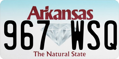 AR license plate 967WSQ