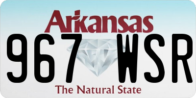 AR license plate 967WSR