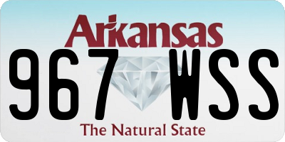 AR license plate 967WSS