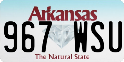 AR license plate 967WSU