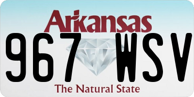 AR license plate 967WSV