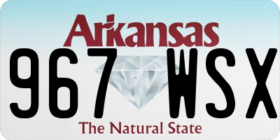 AR license plate 967WSX