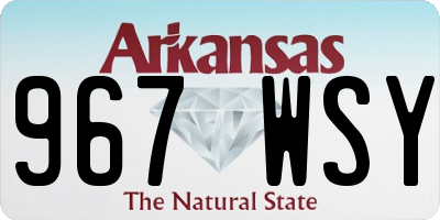 AR license plate 967WSY