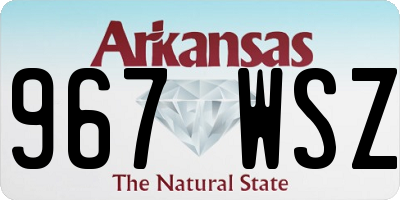 AR license plate 967WSZ