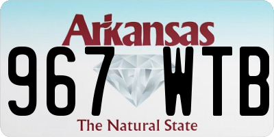 AR license plate 967WTB