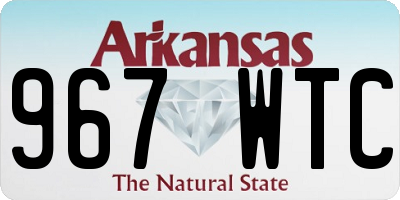 AR license plate 967WTC