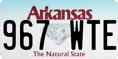 AR license plate 967WTE