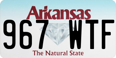 AR license plate 967WTF