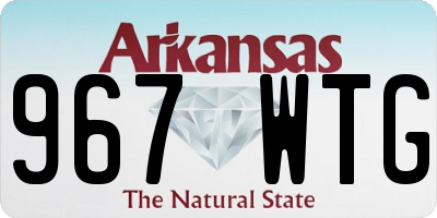 AR license plate 967WTG