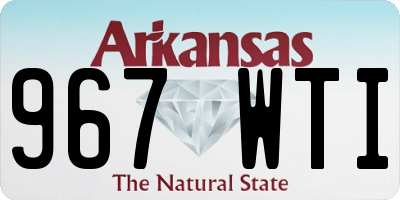 AR license plate 967WTI