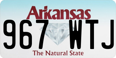 AR license plate 967WTJ