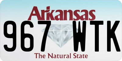 AR license plate 967WTK