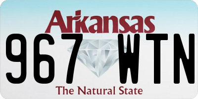 AR license plate 967WTN