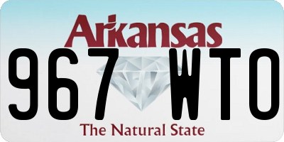 AR license plate 967WTO