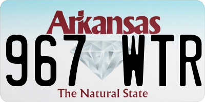 AR license plate 967WTR