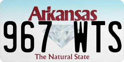 AR license plate 967WTS