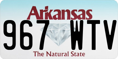 AR license plate 967WTV