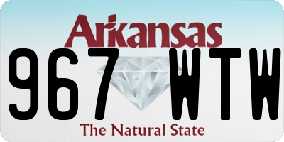 AR license plate 967WTW