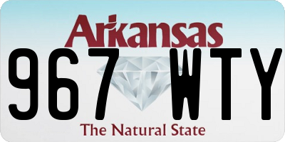 AR license plate 967WTY