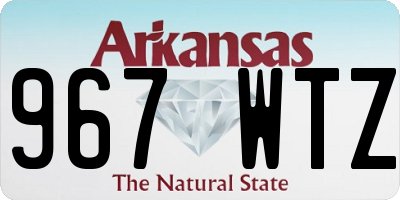 AR license plate 967WTZ