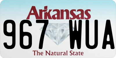 AR license plate 967WUA